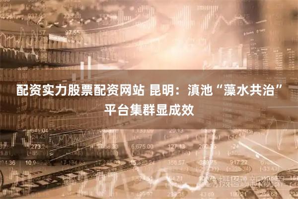 配资实力股票配资网站 昆明：滇池“藻水共治”平台集群显成效