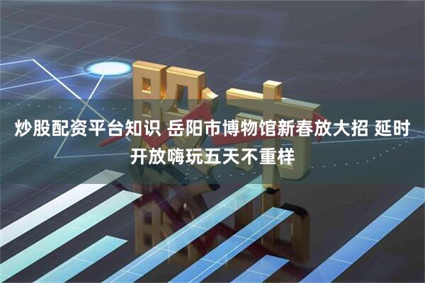 炒股配资平台知识 岳阳市博物馆新春放大招 延时开放嗨玩五天不重样